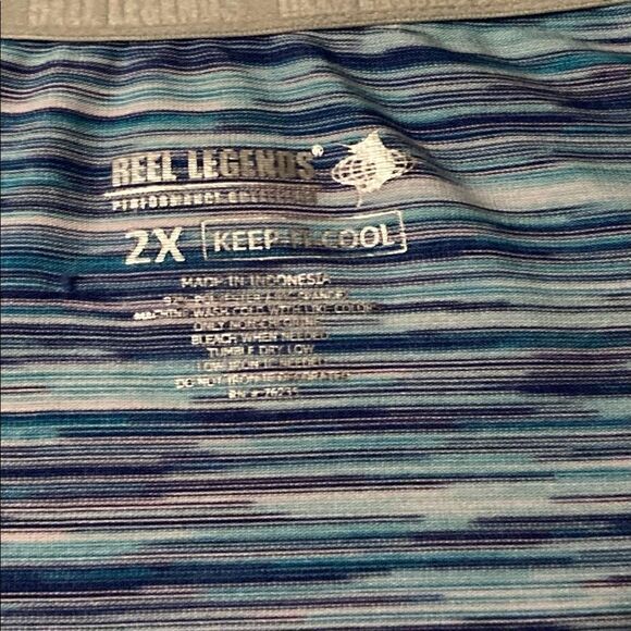 Reel Legends Gray Athletic Top 2X - Picture 3 of 5